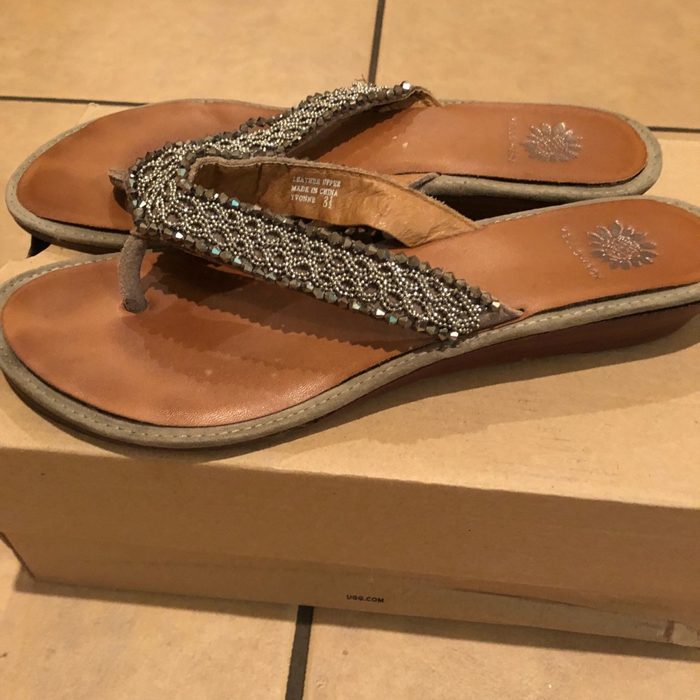 Yellow box sparkly sandals from DSW